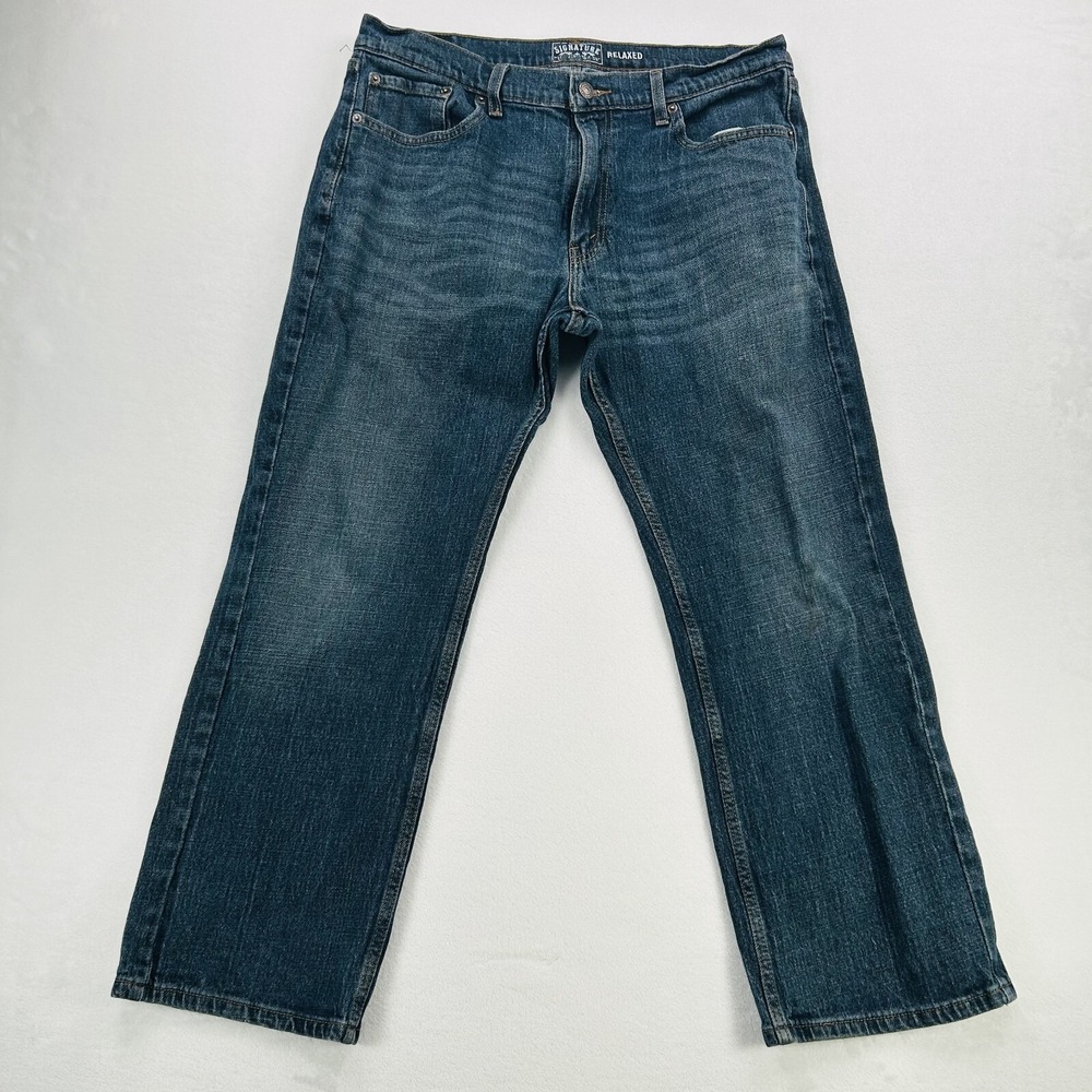 Levi's Jeans Mens 34 Blue Good Signature Relaxed Straight Denim PC9-914080125